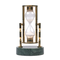 3 Minute Brass Log Timer With Marble Base