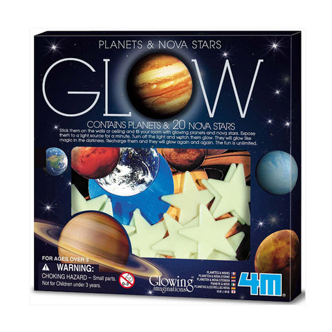 Glow planets and nova stars packaging.