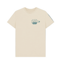Oat Organic Cotton T-Shirt with a Ship in a Bottle design