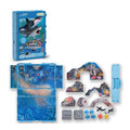 Children's playset with ocean-themed pieces and packaging