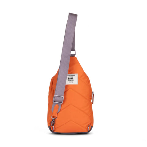 orange crossbody bag with adjustable shoulder strap