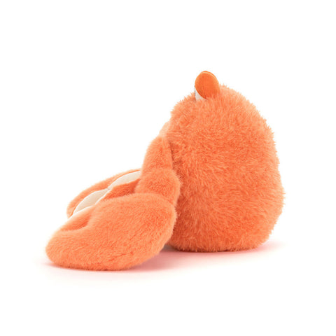 Orange plush crab toy