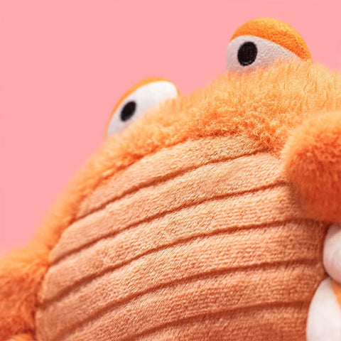 Close-up of a crab plush toy 