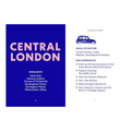 Brochure or guide for Central London with blue and pink text on a white background