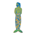 Colourful yellow mer-man bookmark 
