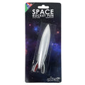 Space rocket pen in packaging with a space-themed background