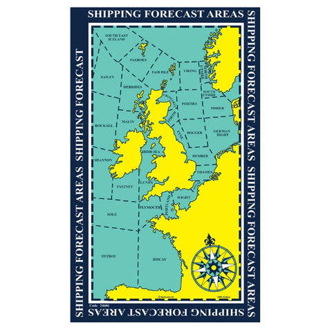 Shipping Forecast Areas Tea Towel