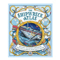 Book cover of 'The Shipwreck Atlas' with nautical design elements.