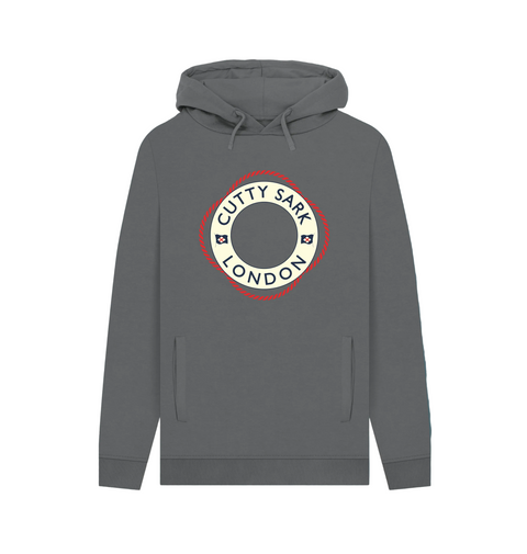 Slate Grey Printed Cutty Sark Life Ring Hoody 