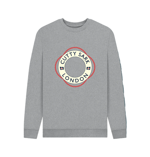 Light Heather sweatshirt with Cutty Sark Life Ring design