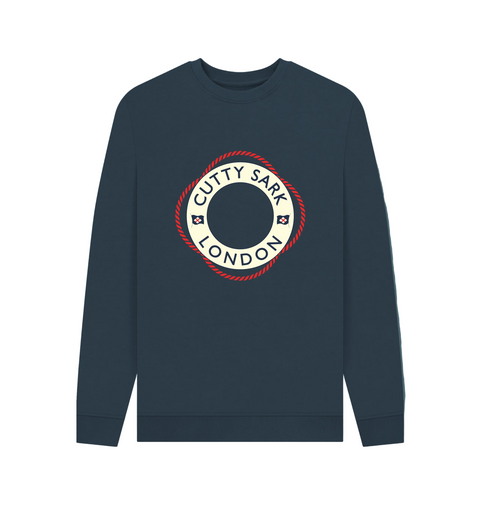 Navy Blue sweatshirt with Cutty Sark Life Ring design