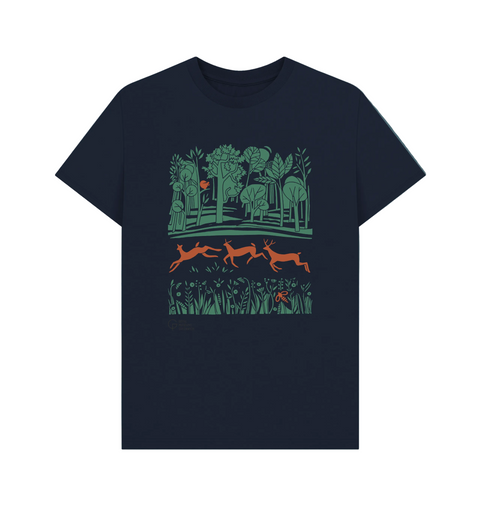 Navy Blue  Greenwich Park Printed T-shirt 