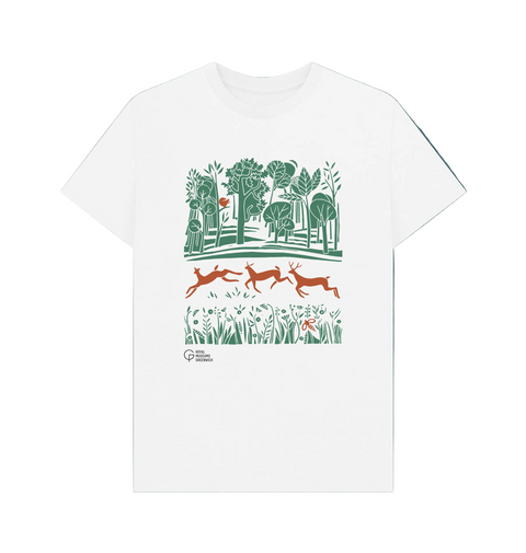 Greenwich Park Front Print T-Shirt white