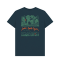 Denim Blue Greenwich Park Design Printed T-shirt Back