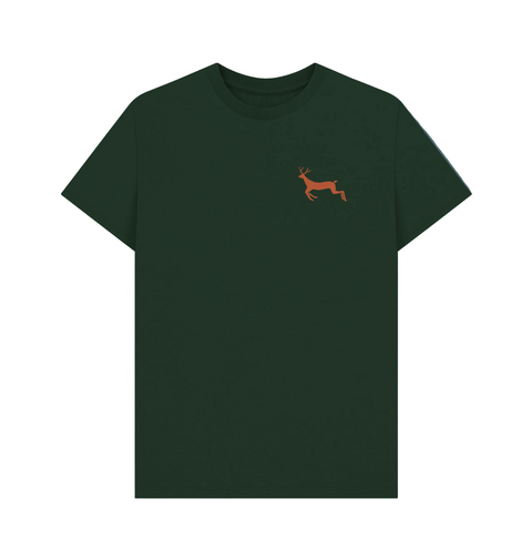 Evergreen Greenwich Park T-shirt with red deer design on the front