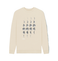 Oat colour Sweatshirt with Moon Phases design