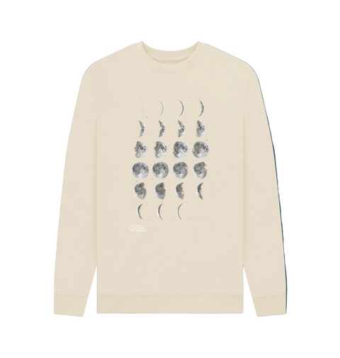 Oat colour Sweatshirt with Moon Phases design