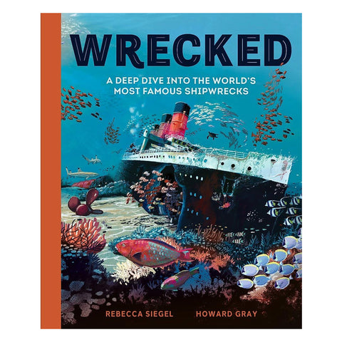 Book cover of 'Wrecked' with an underwater scene and shipwreck illustration.