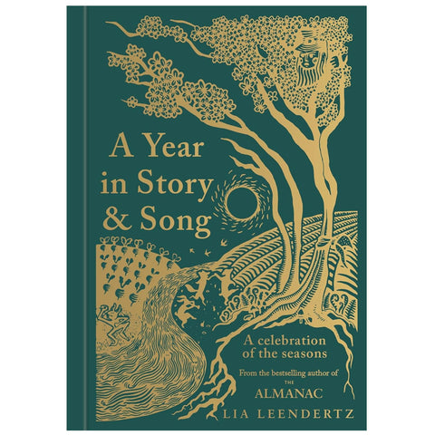 Green and gold cover of A Year in Story and Song.