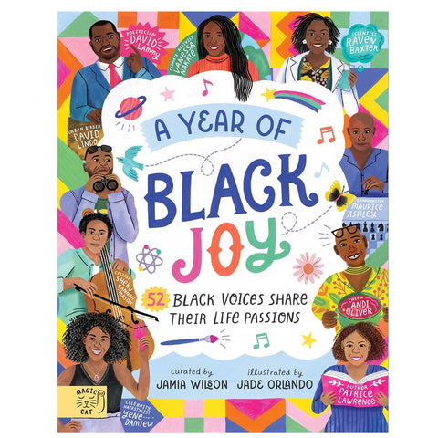 Illustrated cover of A Year of Black Joy.