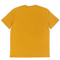 Back of a yellow t-shirt on a white background