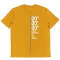 Yellow t-shirt reading Prime Meridian of the World with zero degrees design