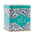 Tea tin with floral pattern and 'Afternoon Tea' text 