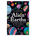 Alien Earths book cover featuring colourful illustrations of planets 