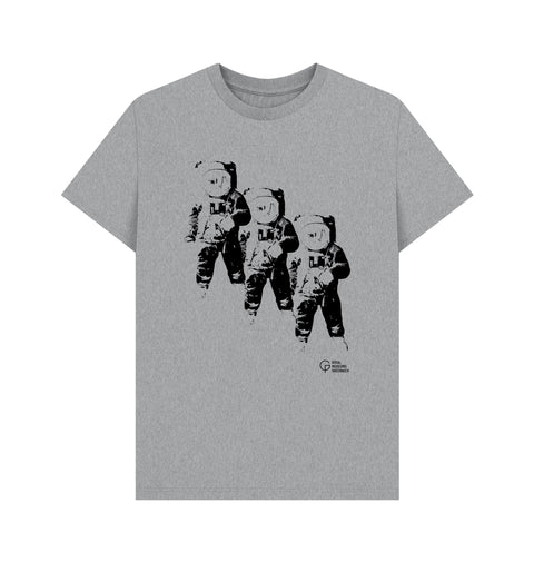 Gray t-shirt with black astronauts graphic 