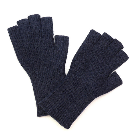 Blue Fingerless Gloves