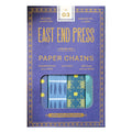 Packaging of East End Press paper chains with blue and green designs 