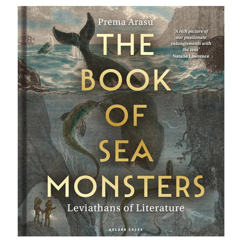 Book cover of 'The Book of Sea Monsters' with a whale and sea creature illustration.