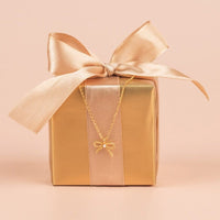 Gold Bow Necklace