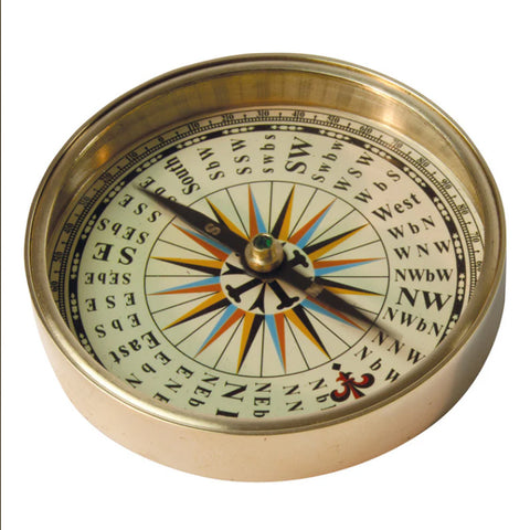 Brass compass.