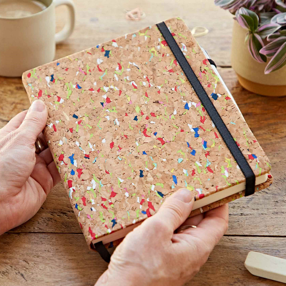 Multicoloured Cork A5 Notebook - 