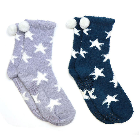 Pack of 2 Pairs of Cosy Star Socks