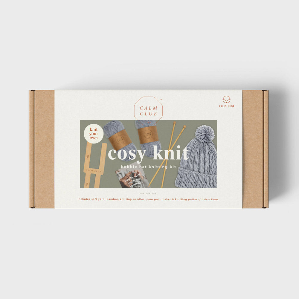 Cosy Knit Bobble Hat Knitting Kit - 