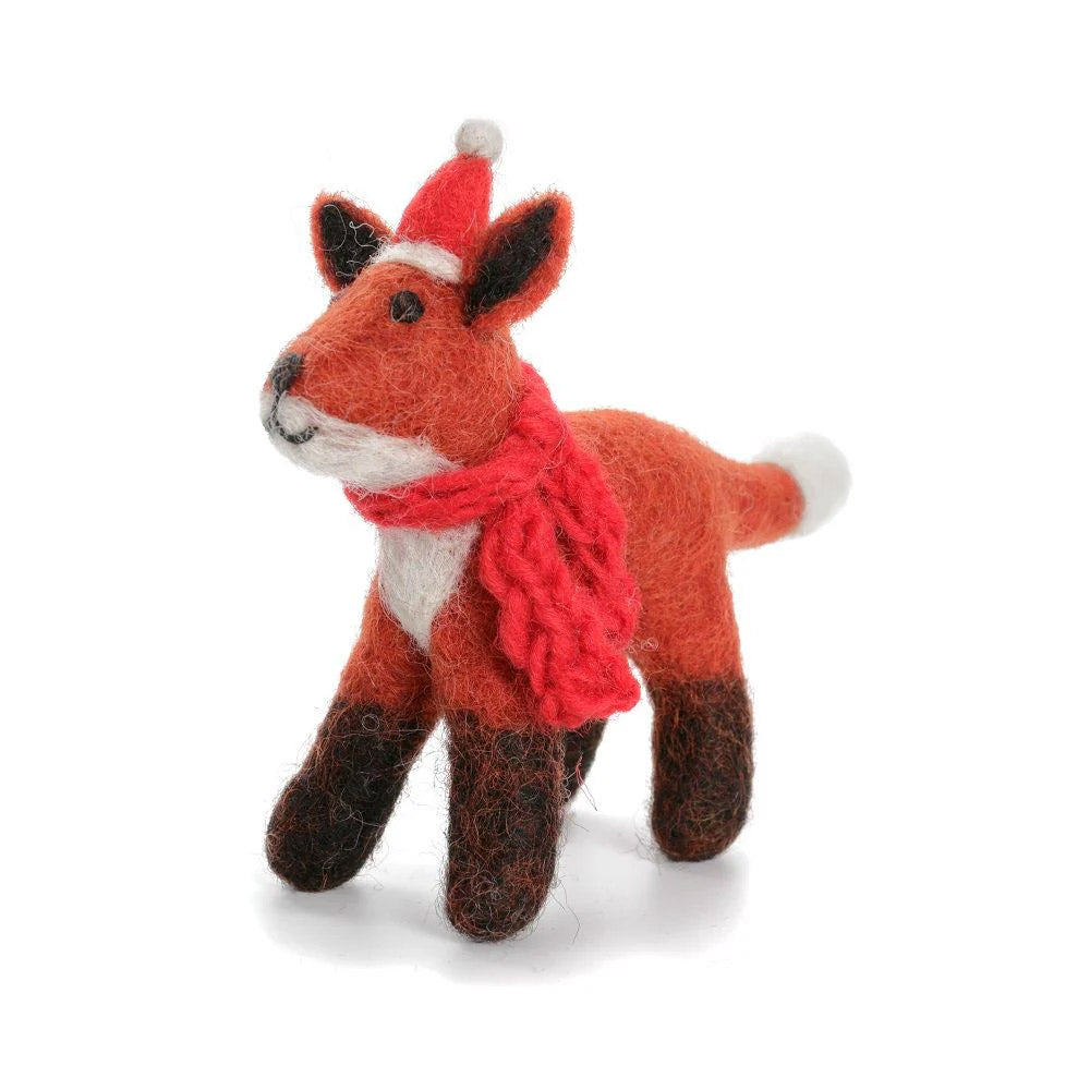 Christmas Fox Felt Decoration