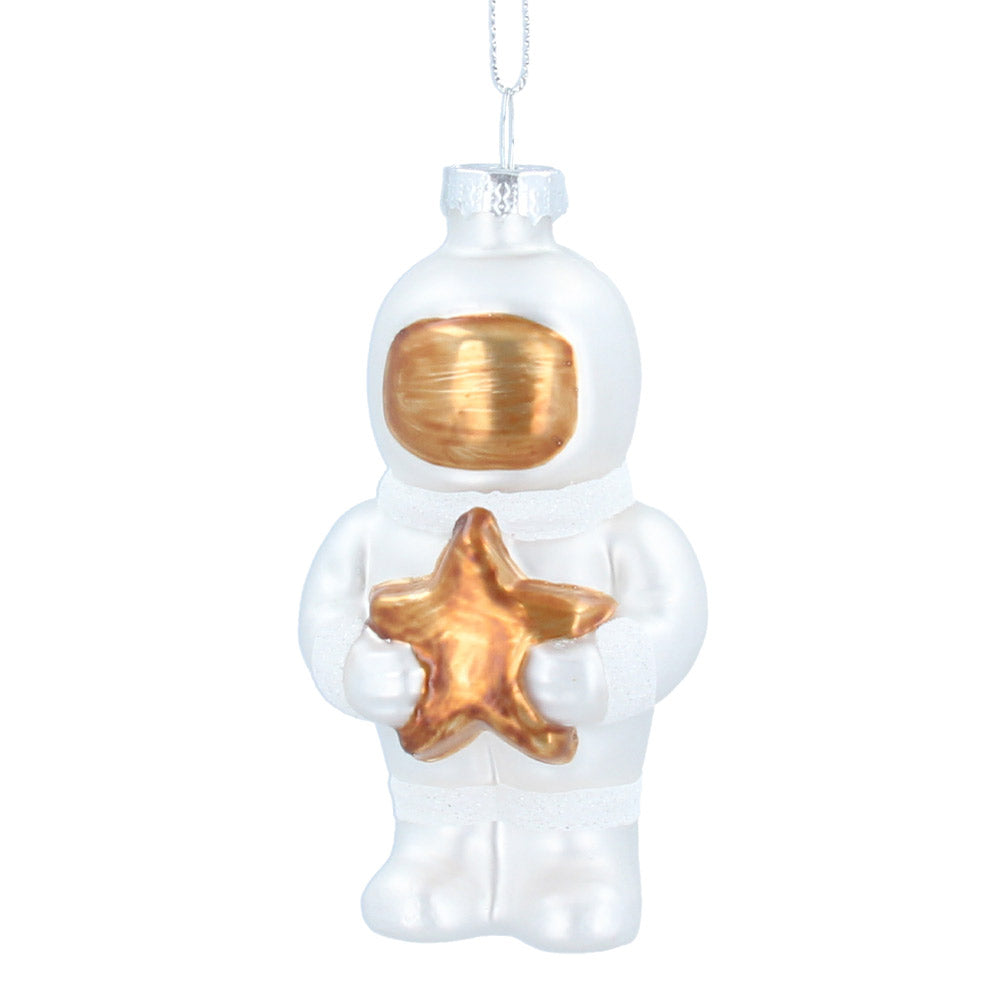 Glass Astronaut with Star Decoration