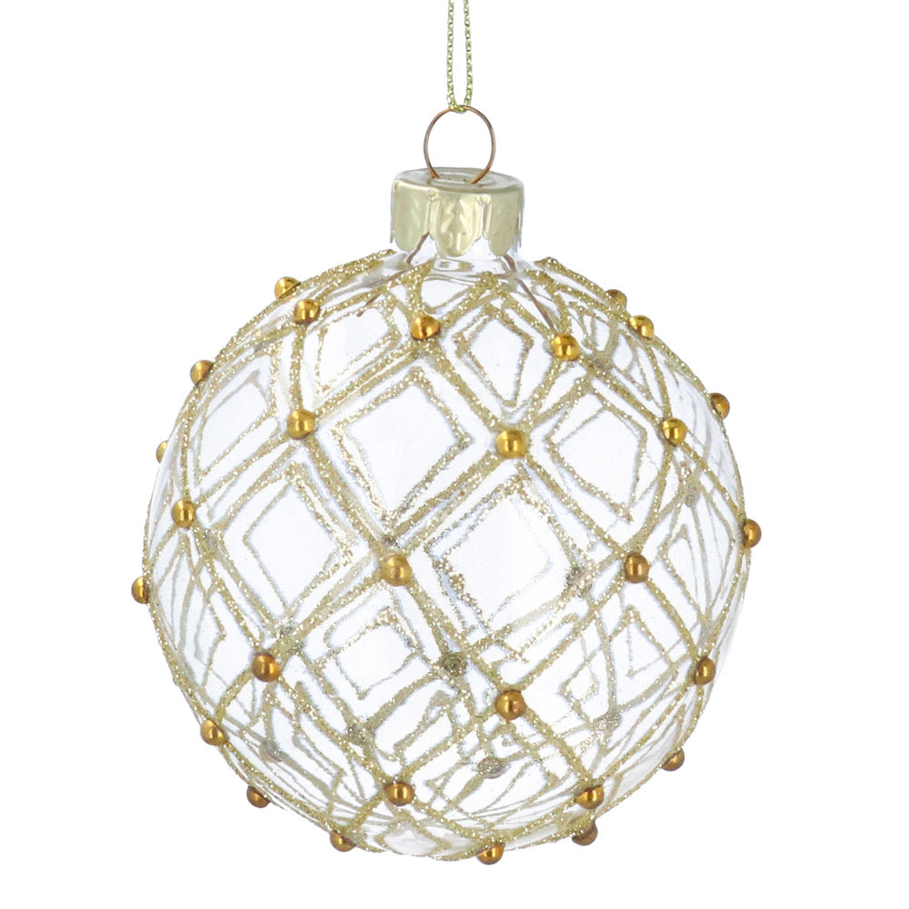 Gold Trellis Bauble Decoration