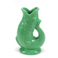 Green ceramic fish-shaped vase 