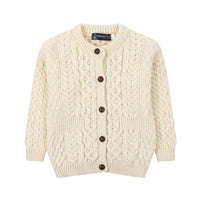 Children's 100% Wool Aran Cardigan