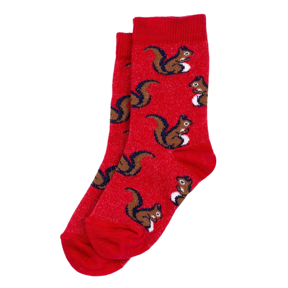 Kids Red Squirrel Socks