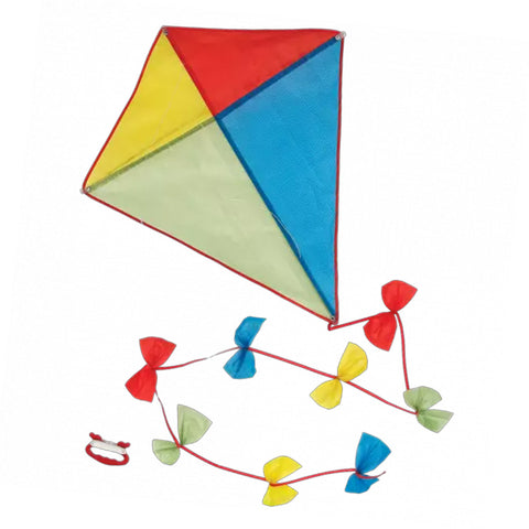 Traditional Diamond Shape red, yellow, green and blue Kite toy