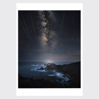 Astronomy Photographer of the Year 2024 Meteor Shower over the Lighthouse A3 Print