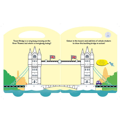 Illustrated Tower of London pages from My First London Sticker Book.