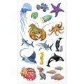 Collection of colourful ocean animals temporary tattoos 