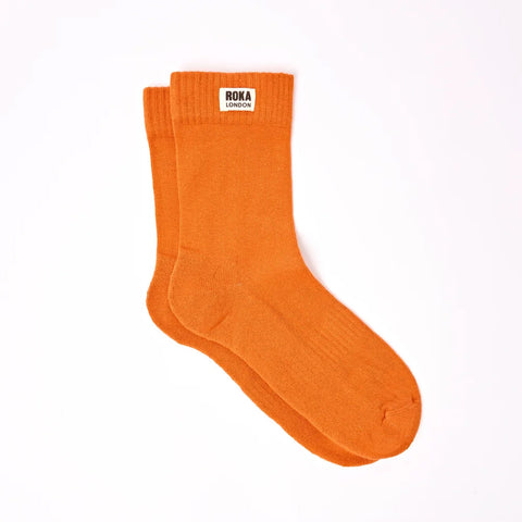 orange crew style socks