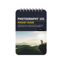 Photography 101 pocket guide with a mountain scene on the cover