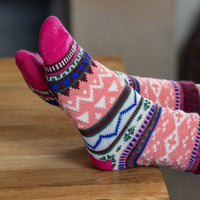 Pink Patterned Socks